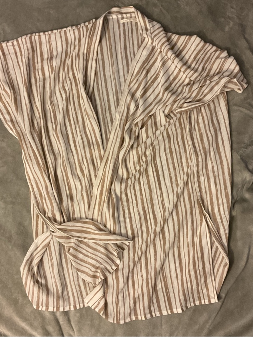 Do everything in love Beige & Cream Striped Kimono